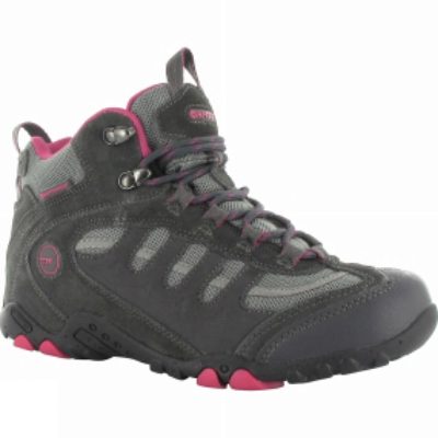 Hi-Tec Womens Penrith Mid WP Boot Charcoal/Cyclamen